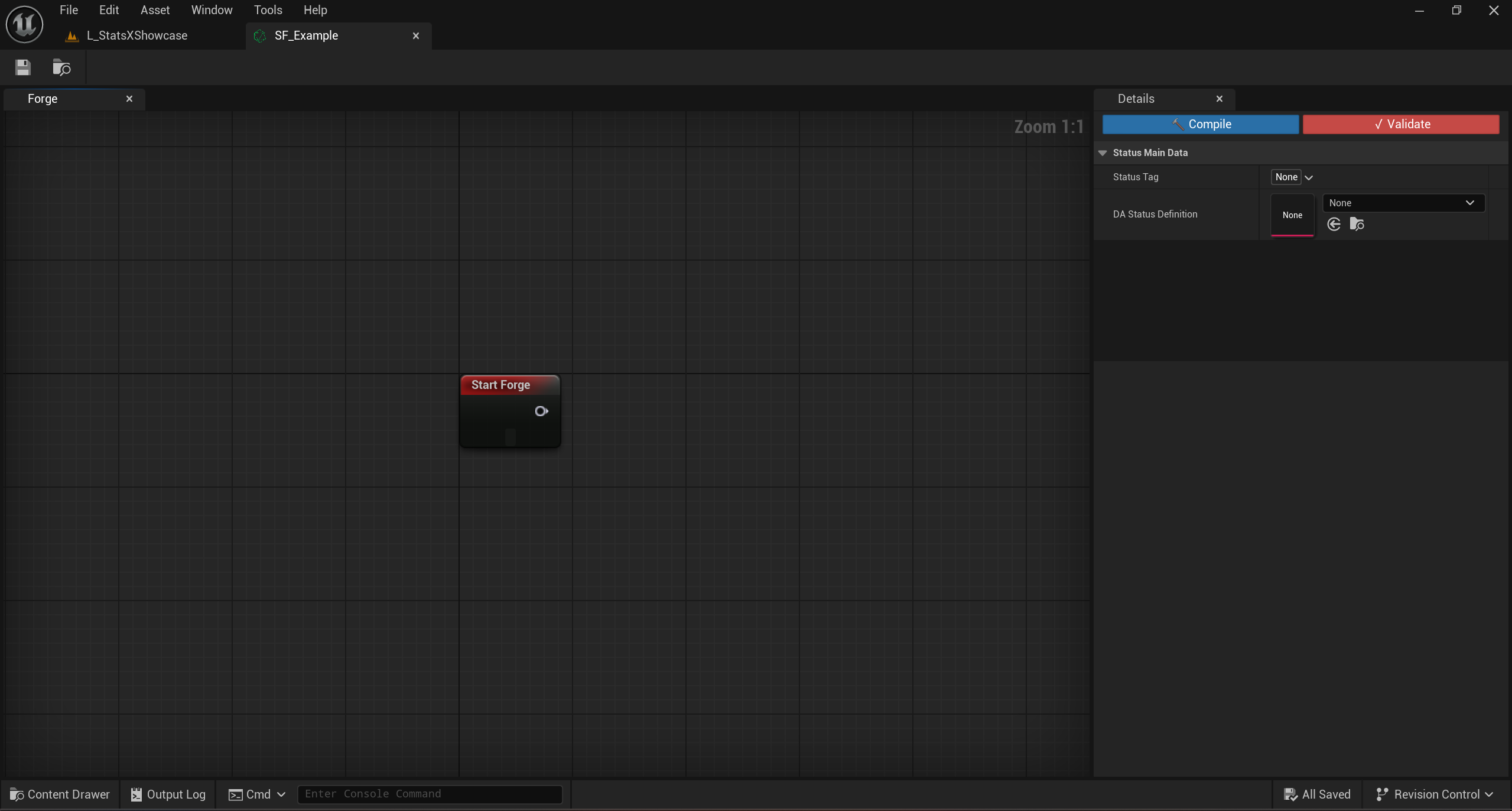 First Look at the Status Forge interface